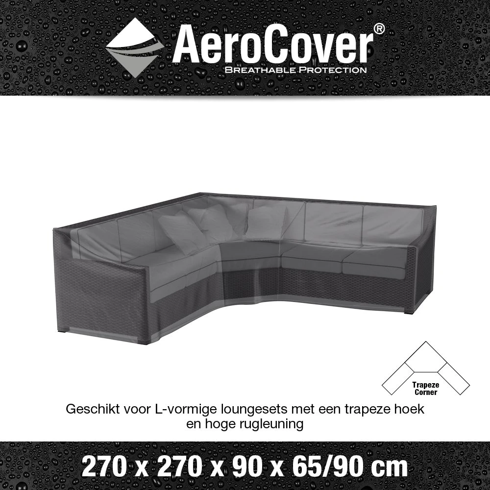 AeroCover Loungesethoes Hoekset Trapeze 270 X 270 X 65/90 Cm 3 AeroCover Loungesethoes Hoekset Trapeze 270 X 270 X 65/90 Cm - Afbeelding 3