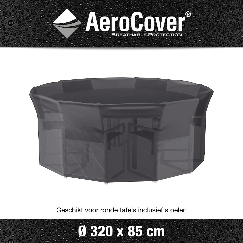 AeroCover Tuinsethoes Ø 320 X H 85 Cm 3 AeroCover Tuinsethoes Ø 320 X H 85 Cm - Afbeelding 3