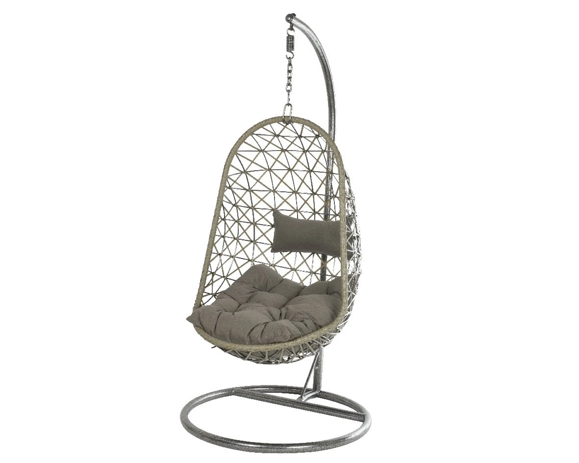 Bologna Hang-ei Wicker Grijs - Ø 95 X H 195 Cm 1 Bologna Hang-ei Wicker Grijs - Ø 95 X H 195 Cm