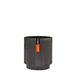 Capi Europe Vaas Cilinder Groove 15x17 Zwart