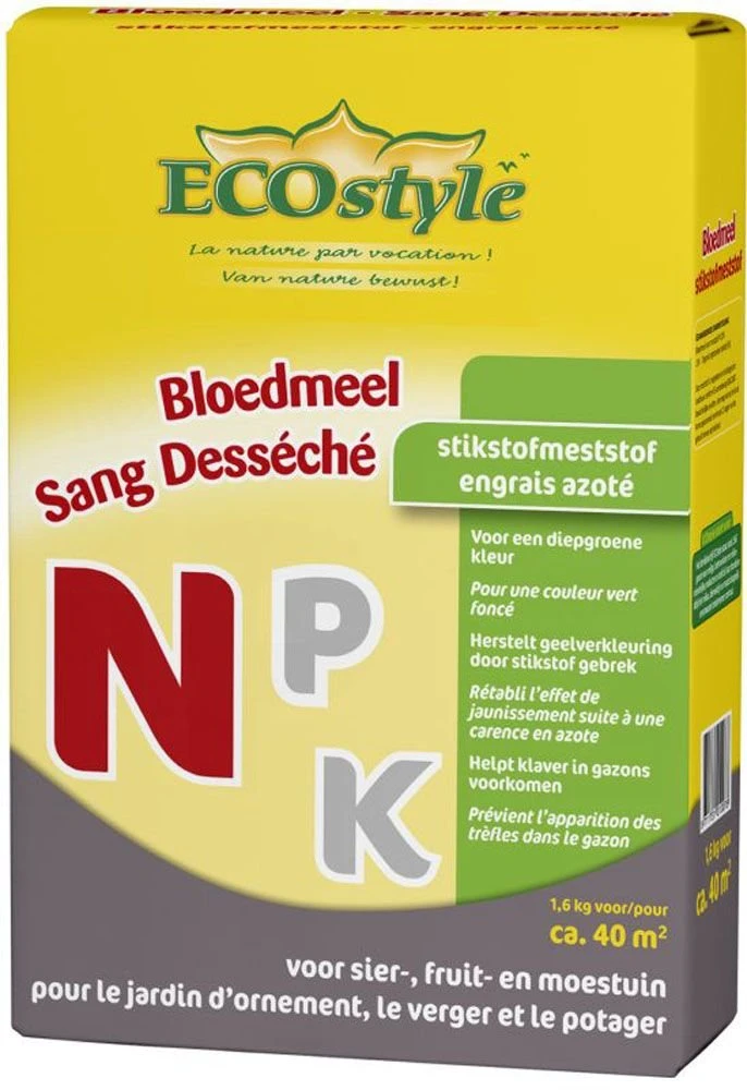 ECOstyle Bloedmeel 1,6 Kg 1 ECOstyle Bloedmeel 1,6 Kg