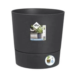 Elho Bloempot Greensense Aqua Care Rond 35cm Grijs