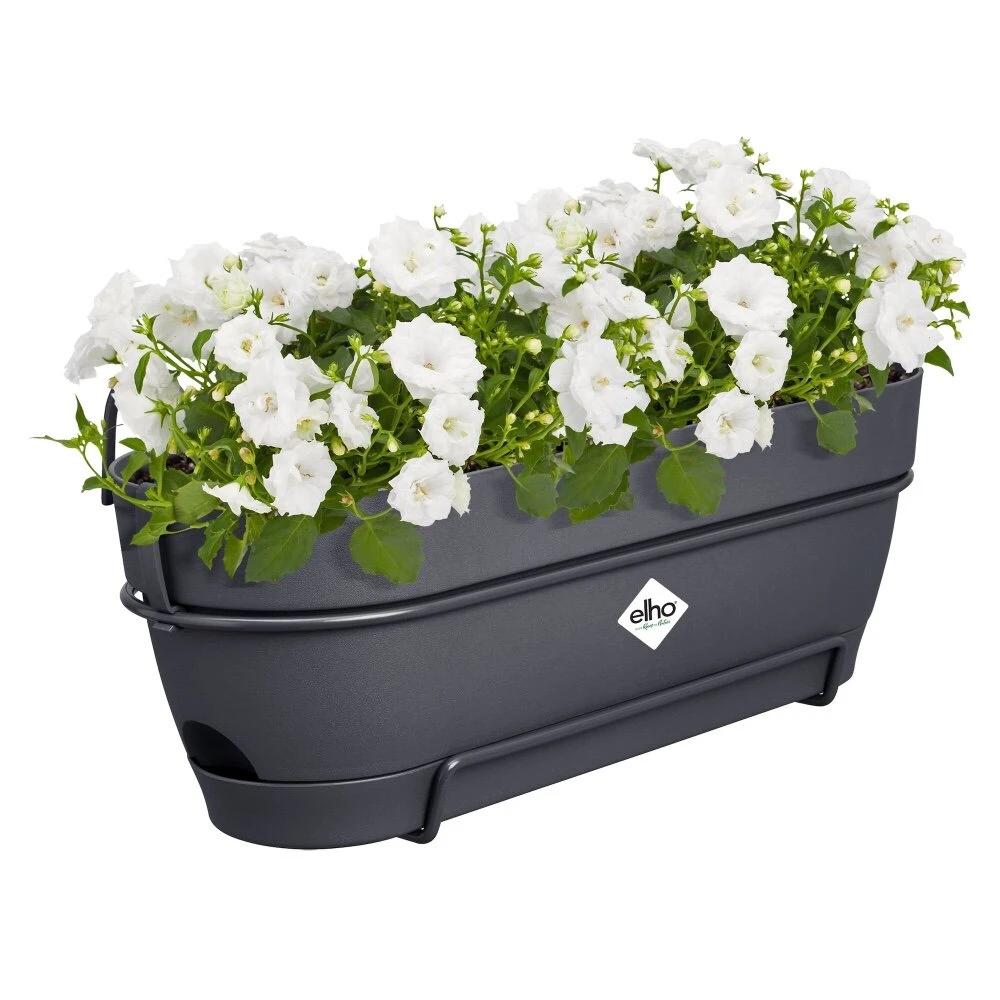 Elho Vibia Campana Balkonbak Allin1 50 Cm Zwart 2 Elho Vibia Campana Balkonbak Allin1 50 Cm Zwart - Afbeelding 2