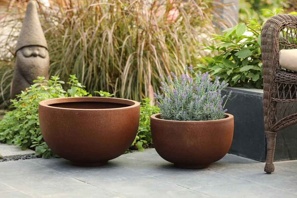 Fibre Clay Pot - 37 X 37 X 22,5 Cm 2 Fibre Clay Pot - 37 X 37 X 22,5 Cm - Afbeelding 2