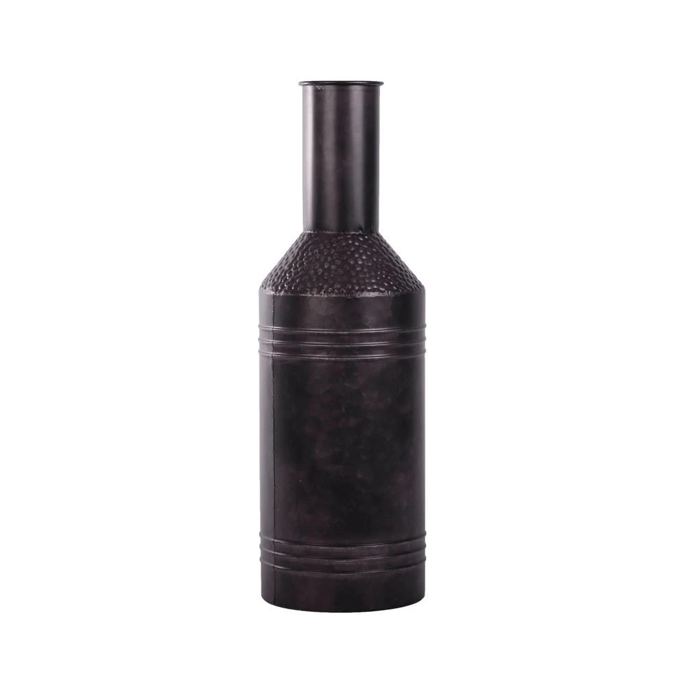 Fles Metaal Rustique Black - H 57 X D 18 Cm