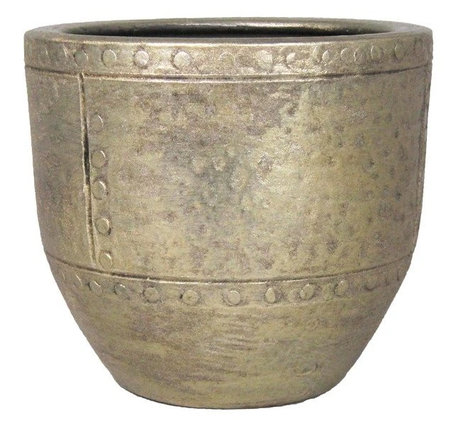 Floran Pot Fien D39 H36cm Industrieel Goud 1 Floran Pot Fien D39 H36cm Industrieel Goud
