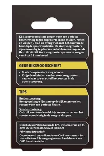 KB Stootvoegrooster RVS 50mm - 10 Stuks 2 KB Stootvoegrooster RVS 50mm - 10 Stuks - Afbeelding 2