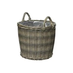Mand Wicker Camille Grijs - Ø 34 X H 24 Cm