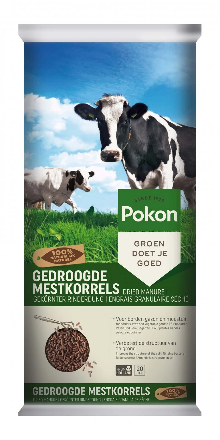 Pokon Gedroogde Mestkorrel 20kg 1 Pokon Gedroogde Mestkorrel 20kg