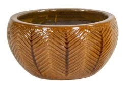 Portly Bowl Fishbone Honey - Ø 29 X H 15,5 Cm
