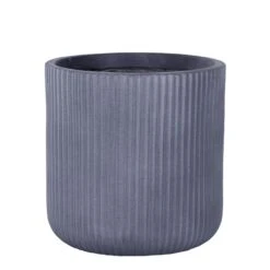 Pot Stripes Grey - D 24 X H 24 Cm