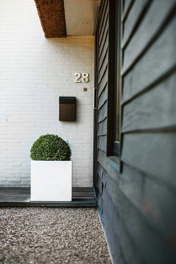 Pot Vierkant Wit - 50 X 50 X 50 Cm 2 Pot Vierkant Wit - 50 X 50 X 50 Cm - Afbeelding 2