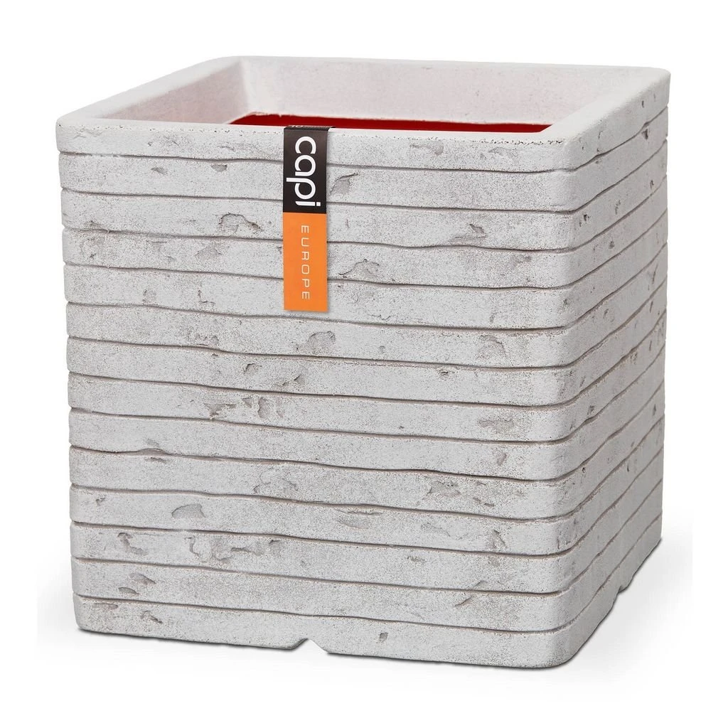 Pot Vierkant Row NL 40x40x40 Ivoor 1 Pot Vierkant Row NL 40x40x40 Ivoor