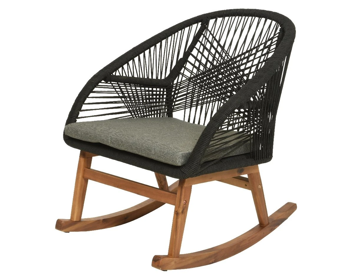 Seville Schommelstoel Zwart - 83 X 74 X 88 Cm 1 Seville Schommelstoel Zwart - 83 X 74 X 88 Cm