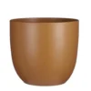 Tusca Pot Rond Bruin Mat - H28,5xd31cm