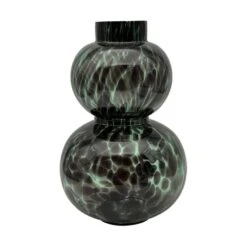 Vaas Glas Green Leopard - Ø 18,5 X H 28 Cm