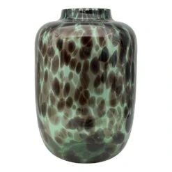 Vaas Glas Green Leopard - Ø 24 X H 34 Cm