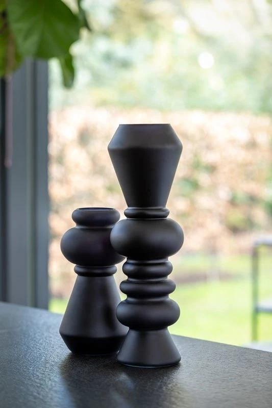Vaas LIVON Mat Zwart - 13,5 X 13,5 X 27,5 Cm 2 Vaas LIVON Mat Zwart - 13,5 X 13,5 X 27,5 Cm - Afbeelding 2